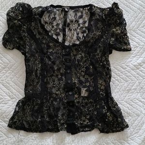 Black sheer top